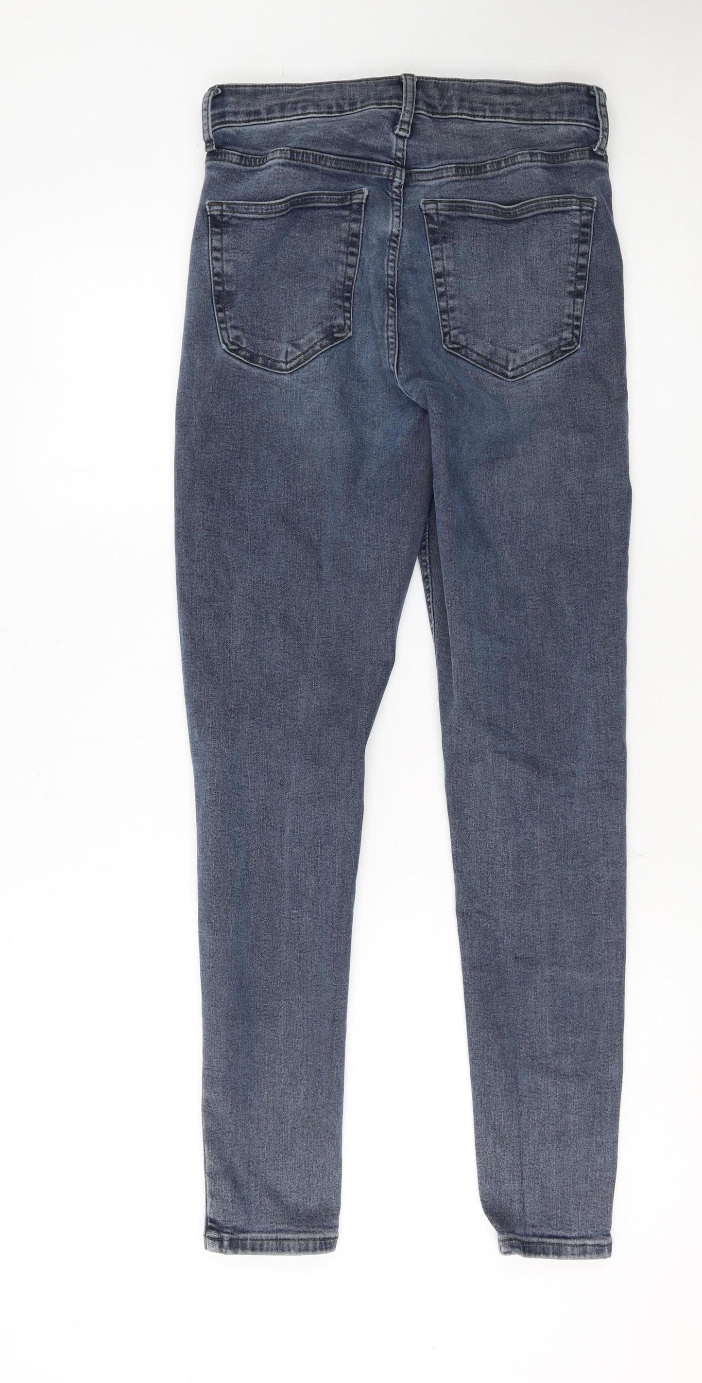 Topshop Women’s Blue High Rise Skinny Jeans Size 10 W28 L32