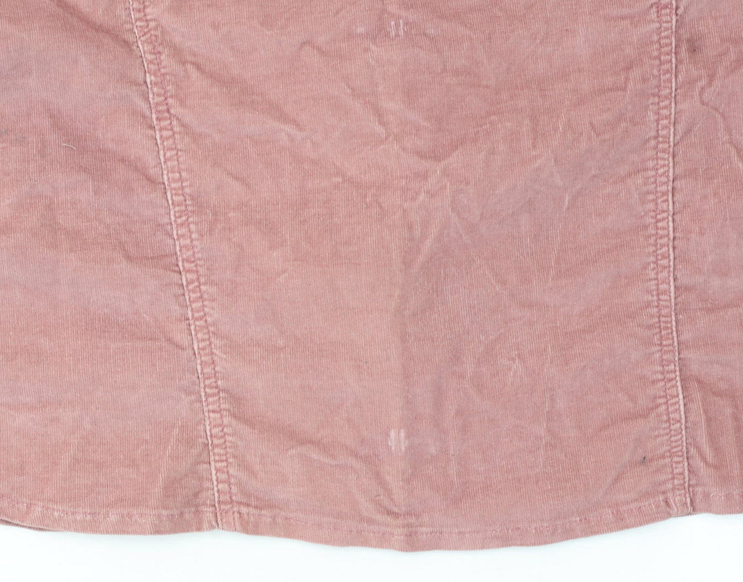 Agenda Womens Pink Corduroy Zip Jacket Size 20 Collared Cotton Blend
