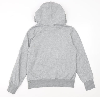 Puma Womens Grey Hoodie UK 12 Pullover Logo Sweatshirt