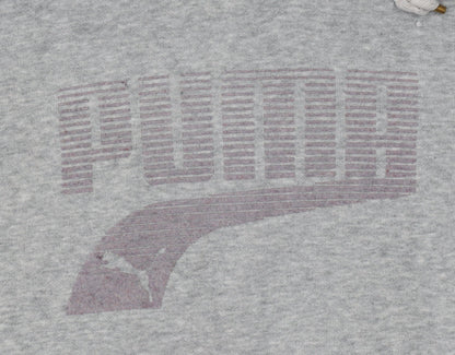 Puma Womens Grey Hoodie UK 12 Pullover Logo Sweatshirt