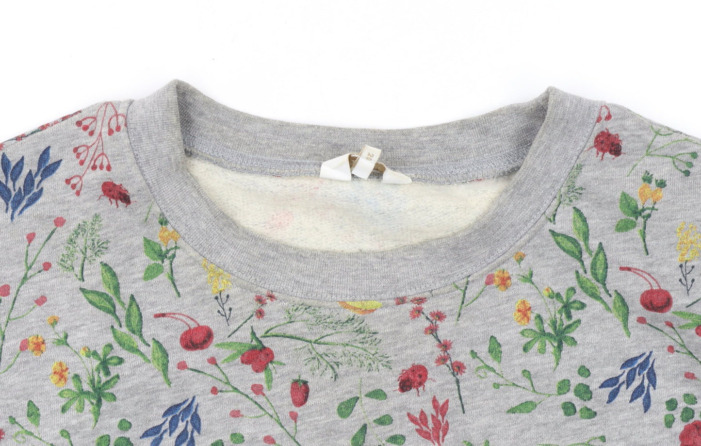 Cotton Traders Womens Grey Floral Pullover Sweatshirt Size 20