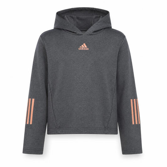 adidas Girls Grey Pullover Hoodie 12-13 Years Hooded Logo Sweatshirt