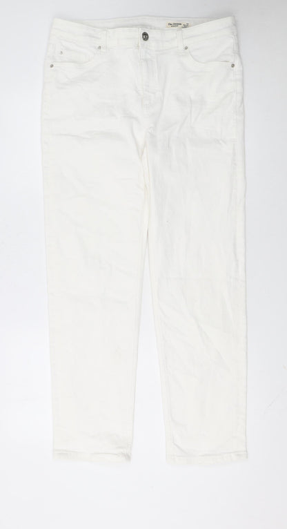 Marks and Spencer Women’s White Sienna Straight Jeans Size 16 Regular Fit