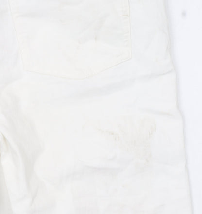 Marks and Spencer Women’s White Sienna Straight Jeans Size 16 Regular Fit