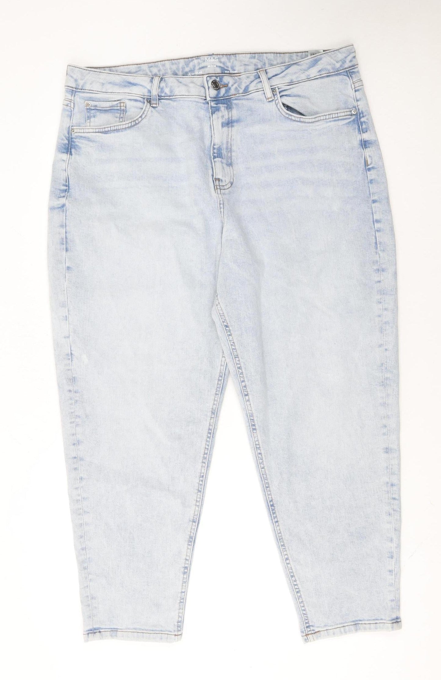 Marks and Spencer Women’s Blue Mom Jeans Size 20 Regular Fit