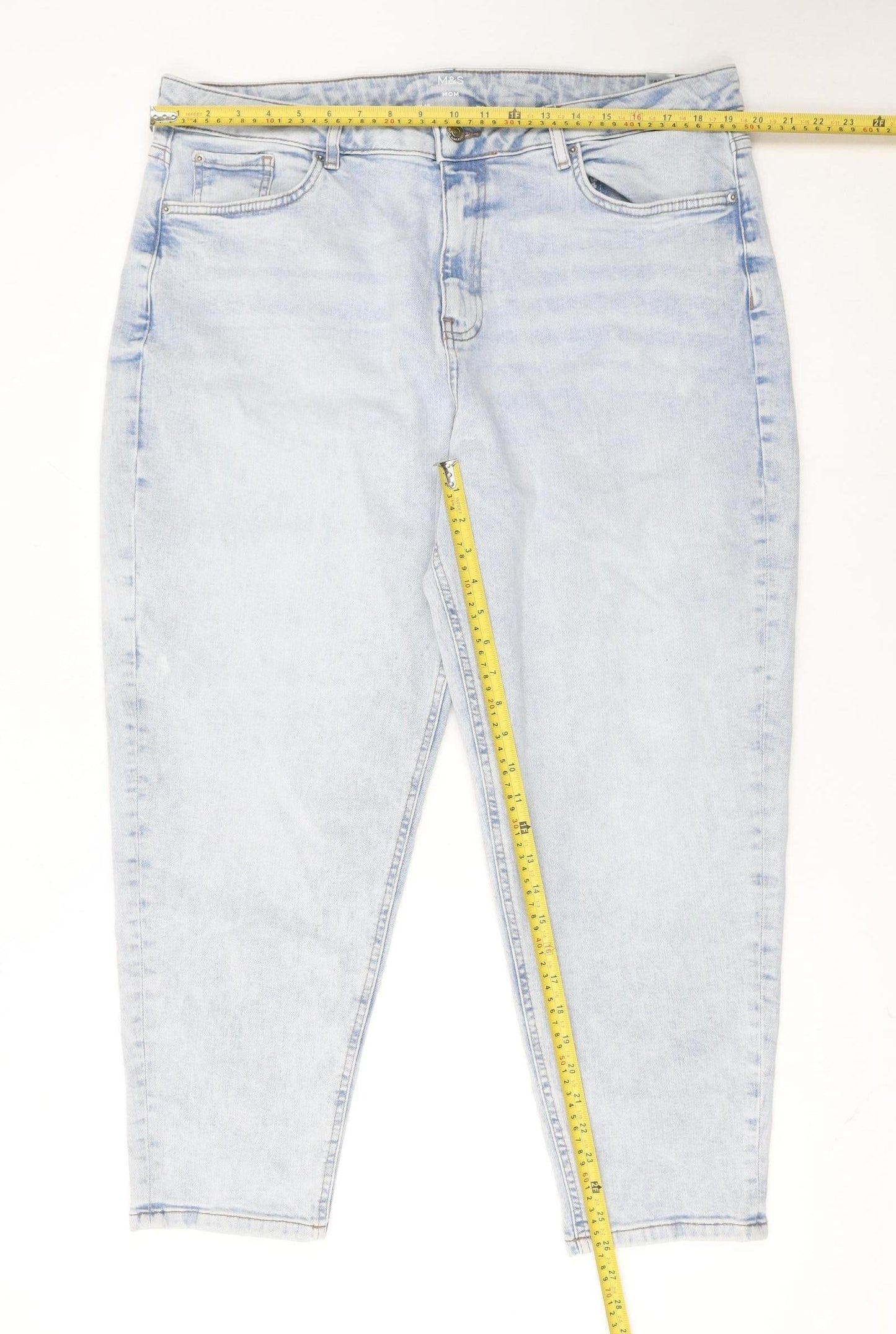 Marks and Spencer Women’s Blue Mom Jeans Size 20 Regular Fit