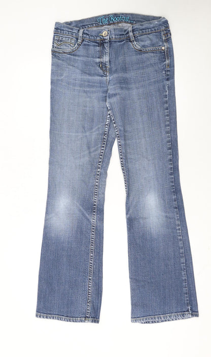 Next Women’s Blue Bootcut Jeans Size 14L Stretch Denim