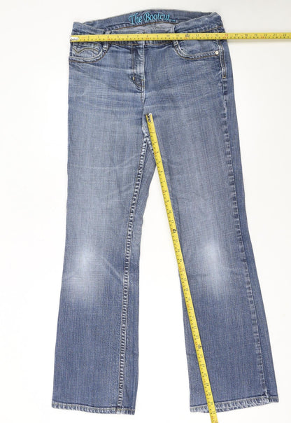 Next Women’s Blue Bootcut Jeans Size 14L Stretch Denim