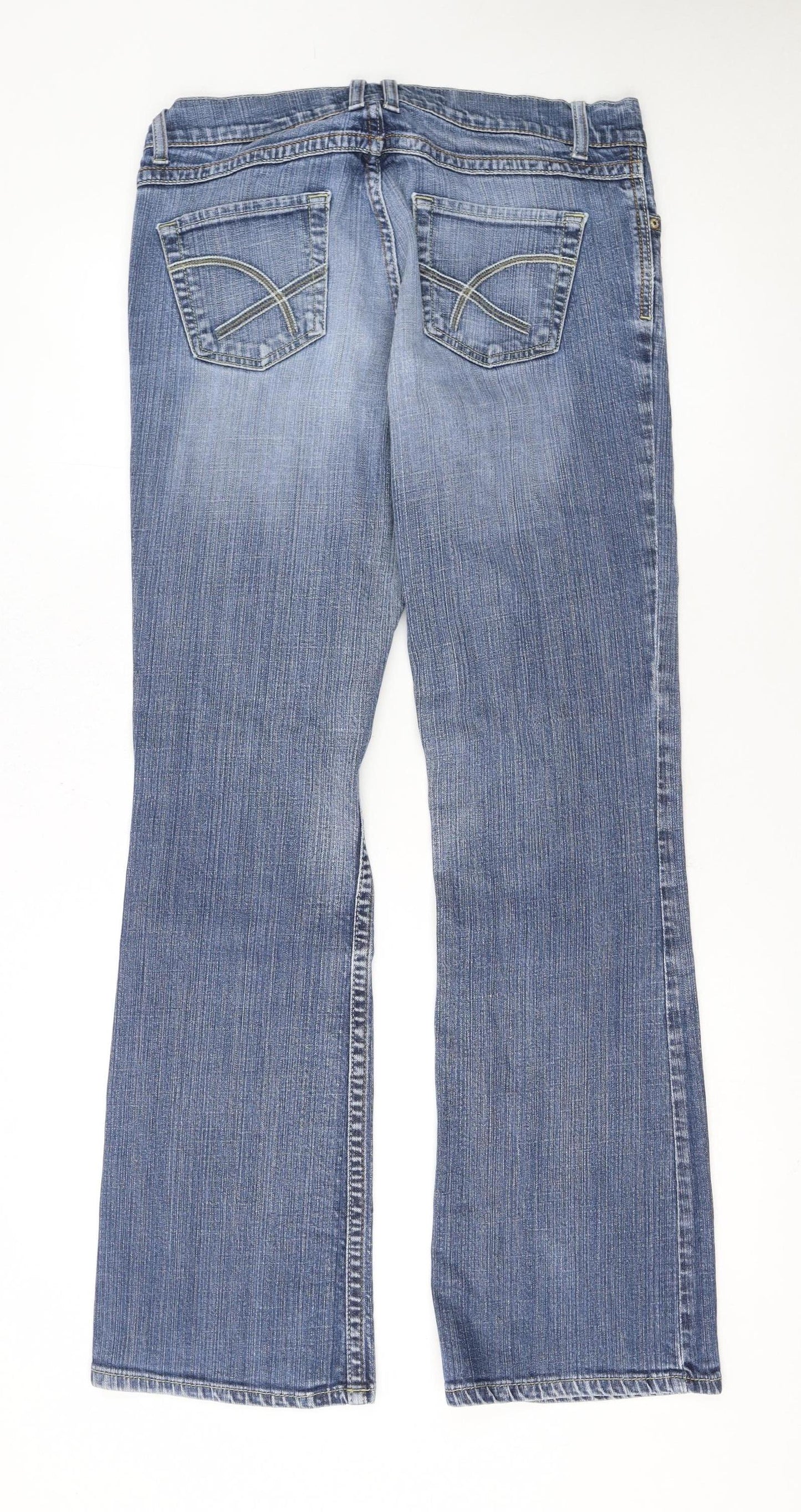 Next Women’s Blue Bootcut Jeans Size 14L Stretch Denim