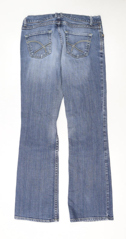 Next Women’s Blue Bootcut Jeans Size 14L Stretch Denim