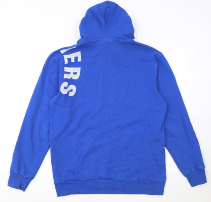 HTAFC Men's Blue Pullover Hoodie Medium Football Logo Sweatshirt