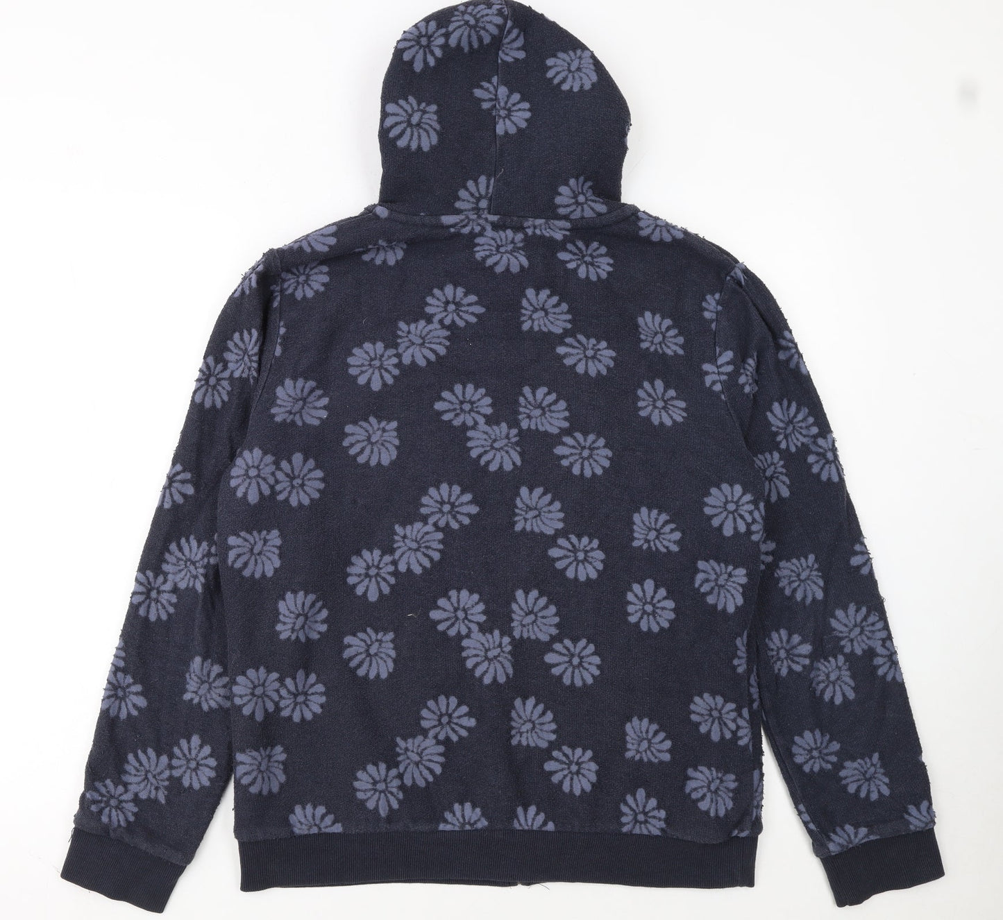 Saltrock Women’s Blue Floral Full Zip Hooded Sweatshirt Size 14