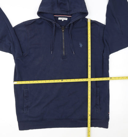 U.S. Polo Assn. Men's Blue 1/2 Zip Hoodie XXL Classic Fit