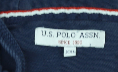 U.S. Polo Assn. Men's Blue 1/2 Zip Hoodie XXL Classic Fit