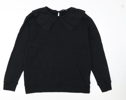 Marks and Spencer Women's Black Long Sleeve Pullover Sweatshirt Size 14