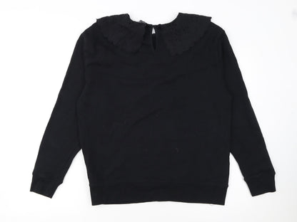 Marks and Spencer Women's Black Long Sleeve Pullover Sweatshirt Size 14