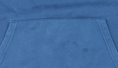 Puma Men's Blue Pullover Hoodie L Sportswear Logo Fleece