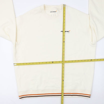 McLaren Men’s Ivory Graphic Pullover Sweatshirt L Racing Team