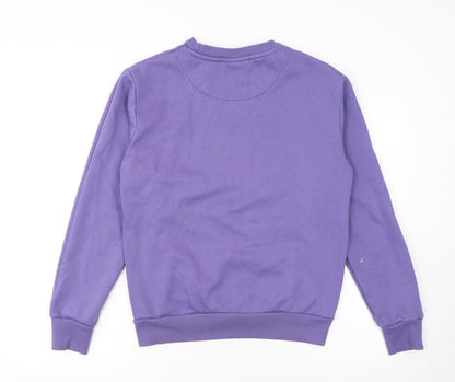 Scooby-Doo Womens Purple Small Pullover Sweatshirt Cartoon Graphic