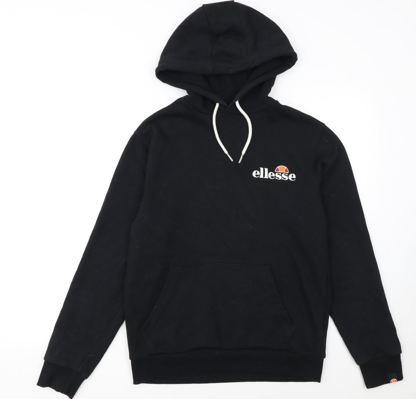 Ellesse Womens Black Hoodie UK 10 Cotton Blend Pullover