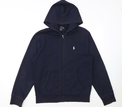 Ralph Lauren Men's Blue Full Zip Hoodie Size M Classic Logo