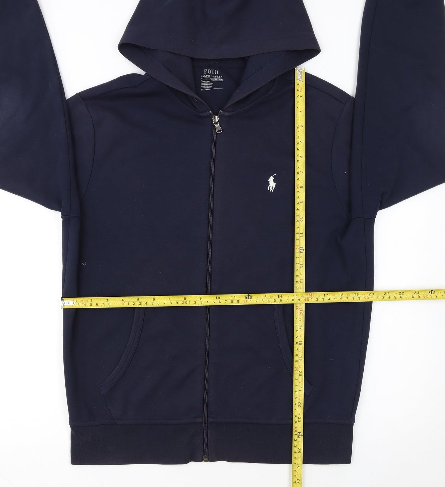 Ralph Lauren Men's Blue Full Zip Hoodie Size M Classic Logo