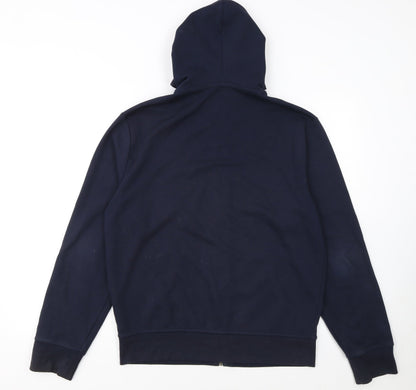 Ralph Lauren Men's Blue Full Zip Hoodie Size M Classic Logo