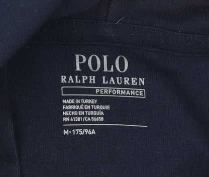 Ralph Lauren Men's Blue Full Zip Hoodie Size M Classic Logo