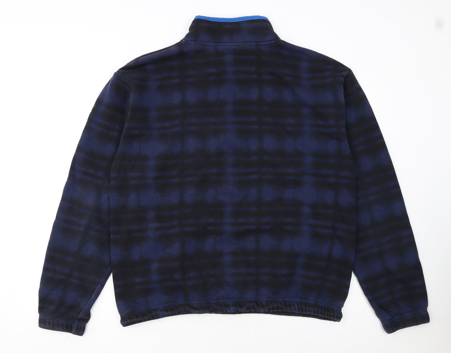 Fila Mens Blue L Pullover Fleece Sweatshirt 1/4 Zip Sportswear
