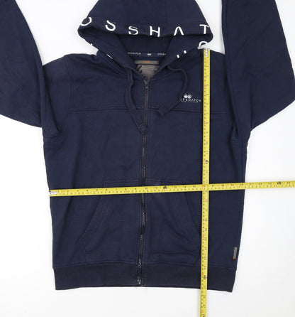 Crosshatch Men’s Blue Full Zip Hoodie Large Hooded Sweat Top