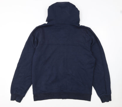 Crosshatch Men’s Blue Full Zip Hoodie Large Hooded Sweat Top
