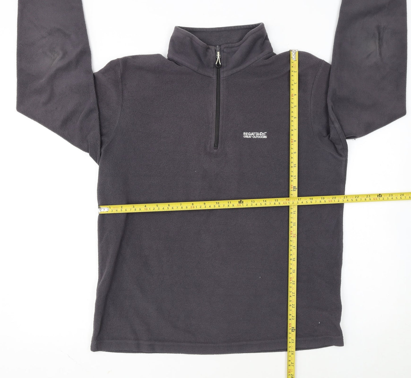 Regatta Mens Grey Fleece 1/4 Zip Pullover Sweatshirt L