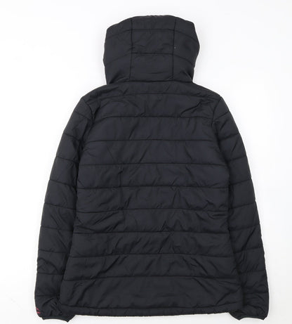 Peter Storm Womens Black Size 8 Hooded Lightweight Puffer Jacket