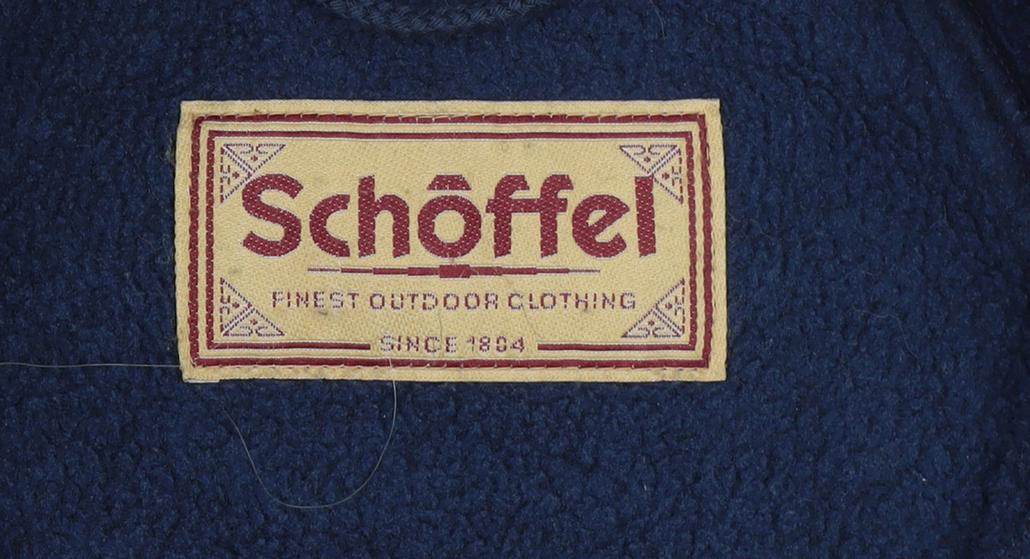 Schöffel Women's Blue Fleece Jacket Size 12 Full Zip Outdoor