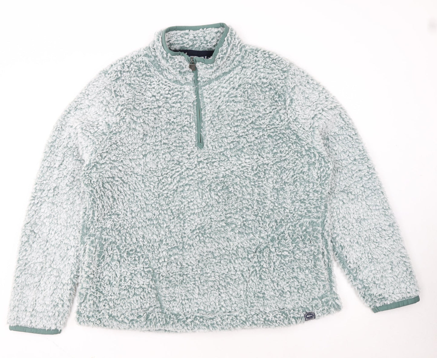 Weird Fish Womens Green 1/4 Zip Fleece Sweatshirt Size 18