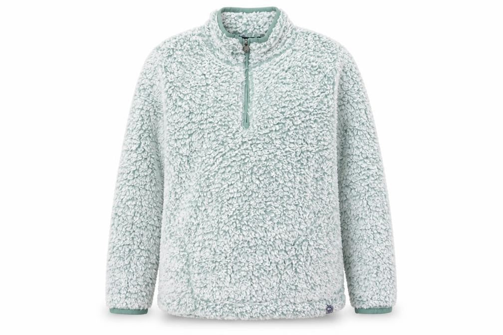 Weird Fish Womens Green 1/4 Zip Fleece Sweatshirt Size 18