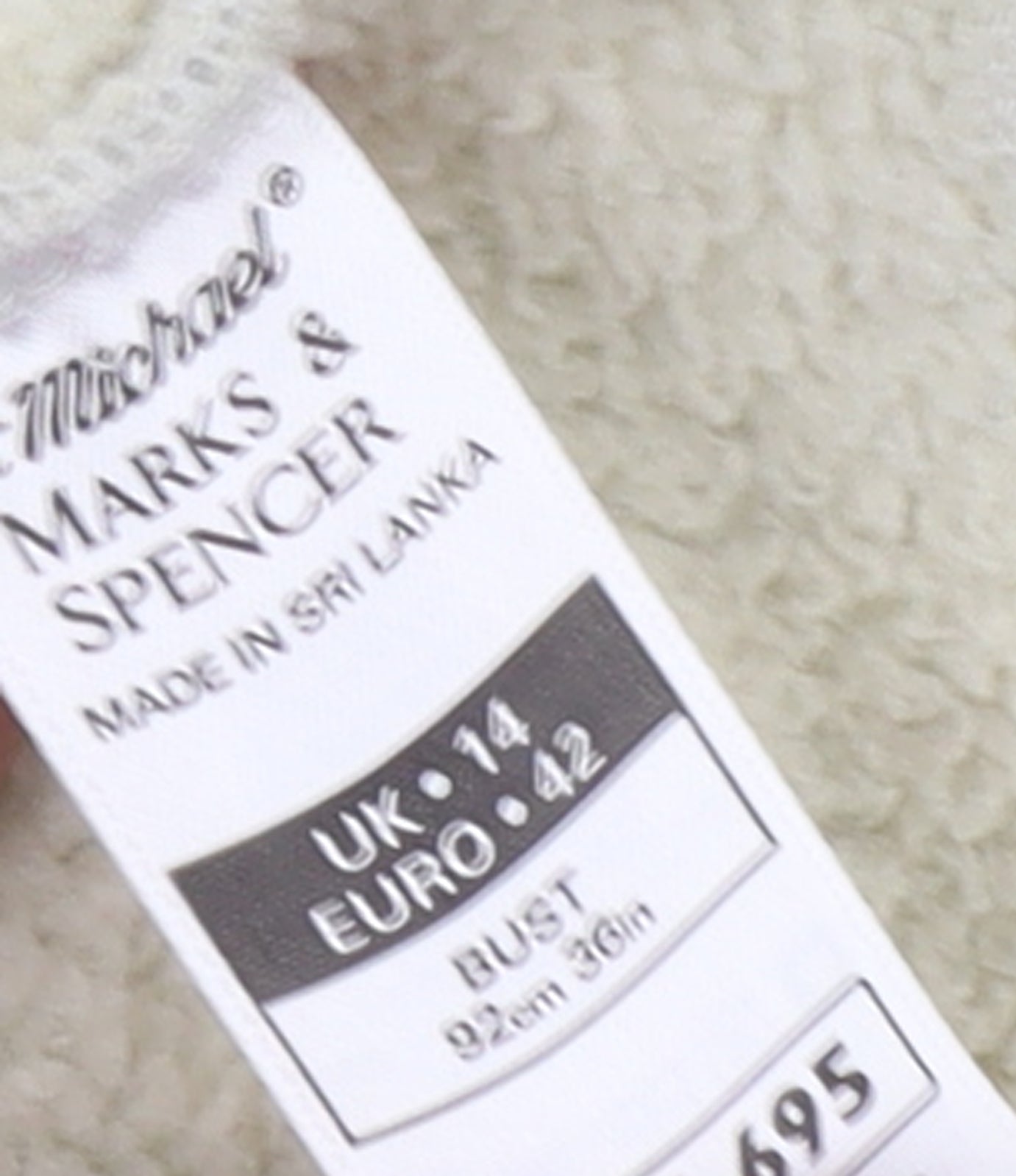 Marks and Spencer Women Beige Full Zip Hooded Fleece Jacket UK 14