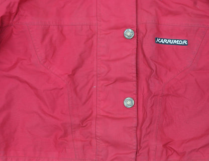 Karrimor Womens Red Waterproof Hooded Parka Jacket Size 14