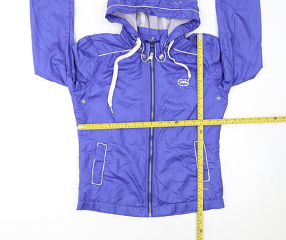 Ecko Red Women's Blue Hooded Windbreaker Jacket Size S