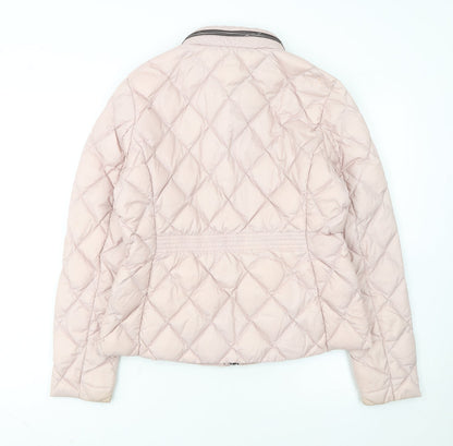 Marks and Spencer Women Pink Quilted Puffer Jacket Size 12
