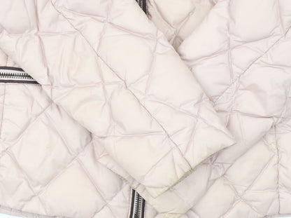 Marks and Spencer Women Pink Quilted Puffer Jacket Size 12