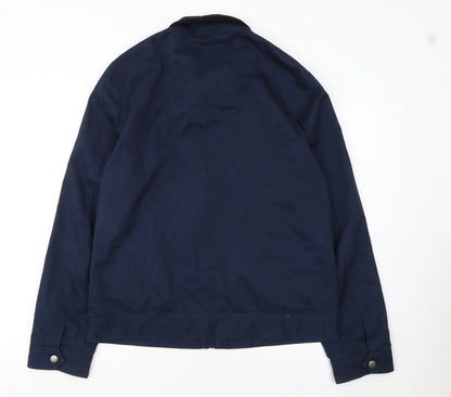 Jack Wills Men's Blue Cotton Bomber Jacket M Classic Zip Casual