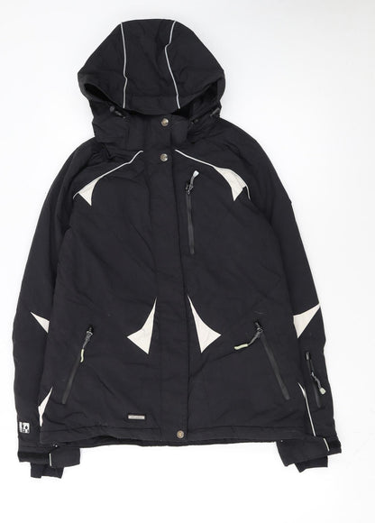 Iguana Men's Black Ski Jacket M 38 Waterproof Hooded Outdoor Coat