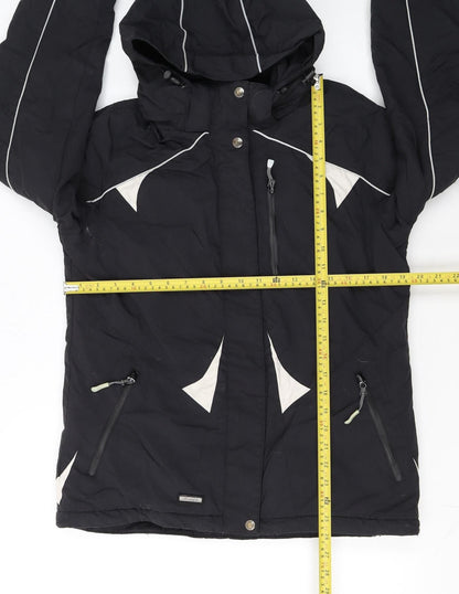 Iguana Men's Black Ski Jacket M 38 Waterproof Hooded Outdoor Coat