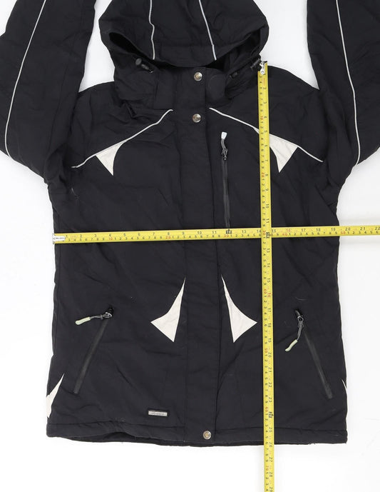 Iguana Men's Black Ski Jacket M 38 Waterproof Hooded Outdoor Coat
