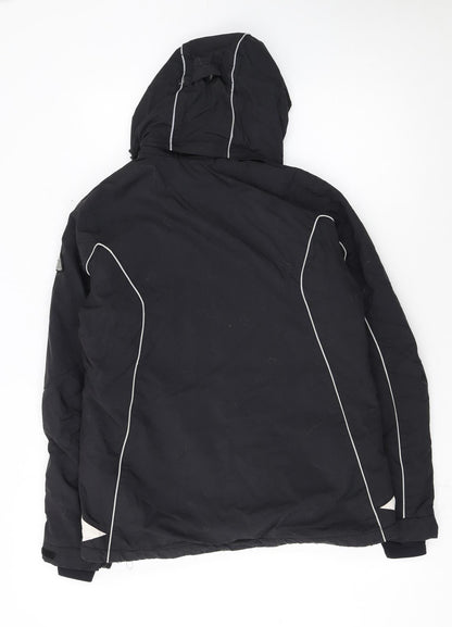 Iguana Men's Black Ski Jacket M 38 Waterproof Hooded Outdoor Coat