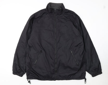 Modern Classics Men's Black L Basic Full Zip Jacket Lined Lightweight
