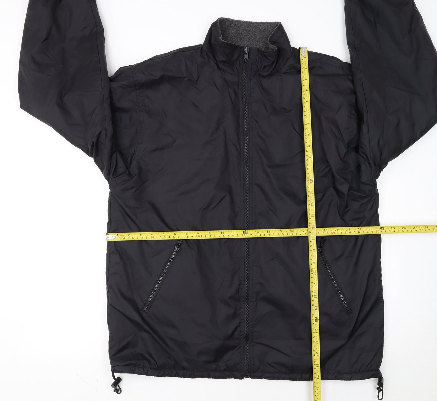 Modern Classics Men's Black L Basic Full Zip Jacket Lined Lightweight