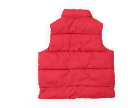 babyGap Boys Red Padded Bodywarmer 4 Years Polyester Waistcoat