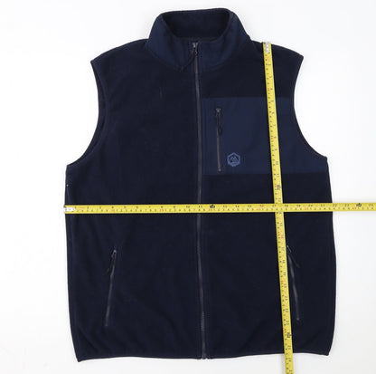 Marks and Spencer Men’s Blue Fleece Bodywarmer Waistcoat L